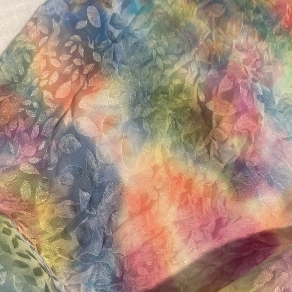 Handmade silk scarf tie dye textured hand rolled pastels - Picture 14 of 17